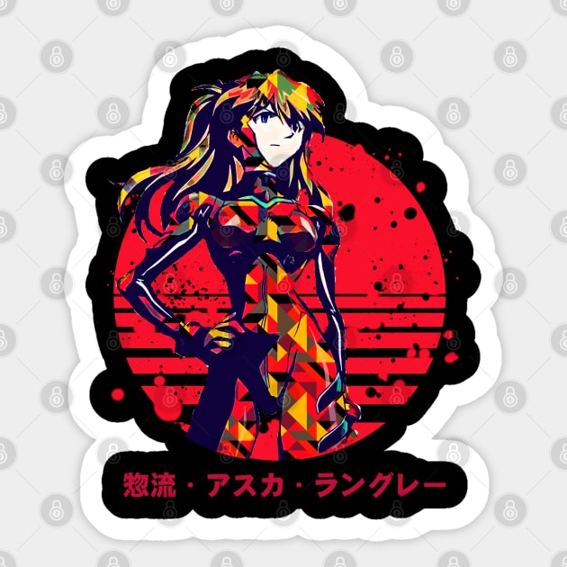 Asuka Langley Sticker by Retrostyle